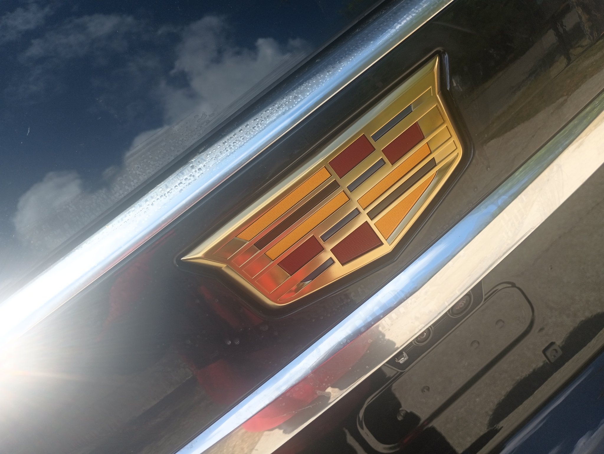 ChromeKarats gold plating work — Cadillac Gold Crest — Door Close-Up
